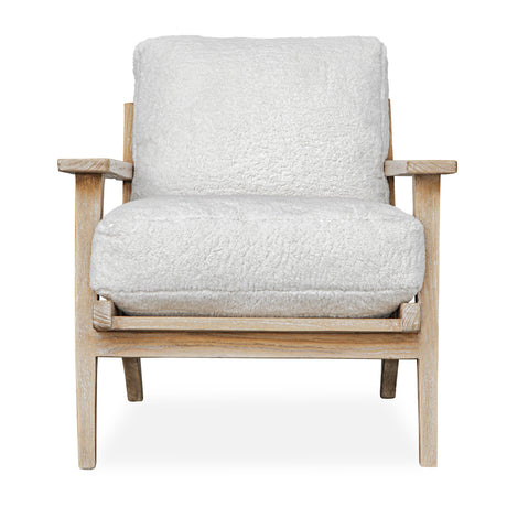 Laid Back Back Sheepskin Accent Chair - White by Uttermost - View 1