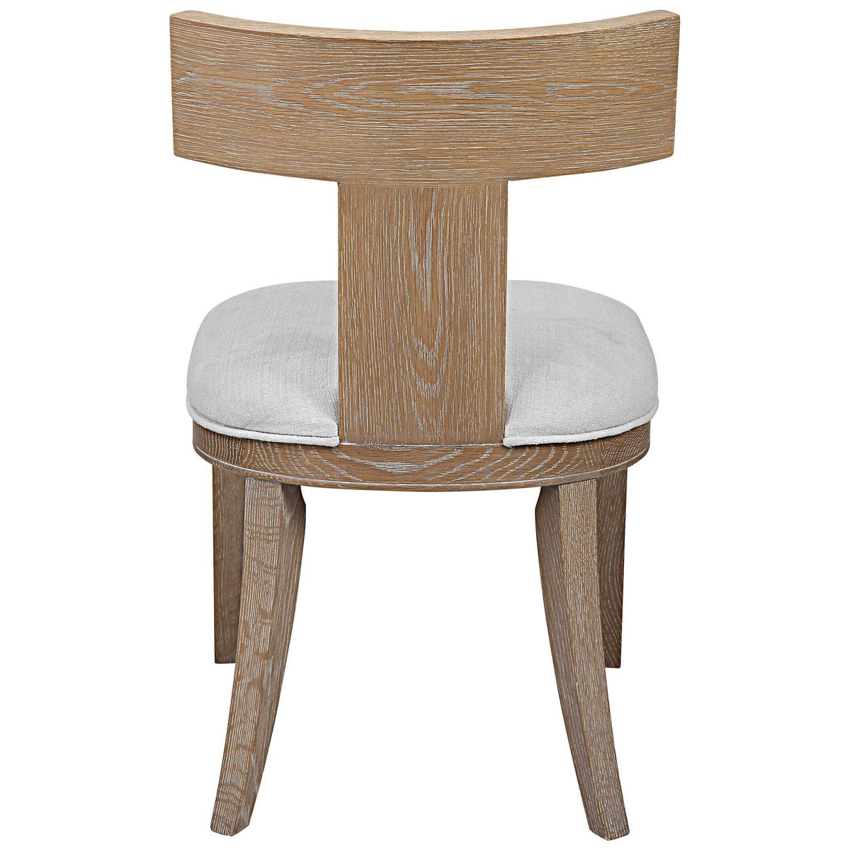 Idris Armless Chair Natural White & Light Brown - White / Light Brown by Uttermost - View 6