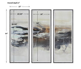 Graphite Horizon Framed Prints (Set of 3) - Light Gray / Dark Gray by Uttermost - View 7