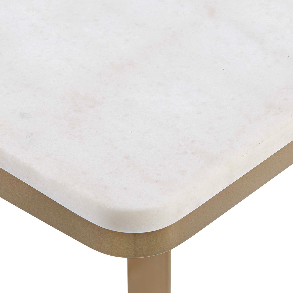 Tylan Marble Accent Table Brass / White - Gold / White by Uttermost - View 6