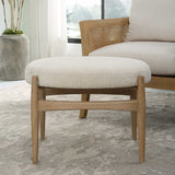 Acrobat Off-White Small Bench - Light Brown / White by Uttermost - View 3