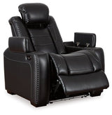 Ashley Midnight Party Time PWR Recliner/ADJ Headrest - Faux Leather - 3700313 - Home Elegance USA - 1