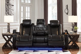 Midnight Party Time PWR REC Sofa with ADJ Headrest - Ashley - Home Elegance USA