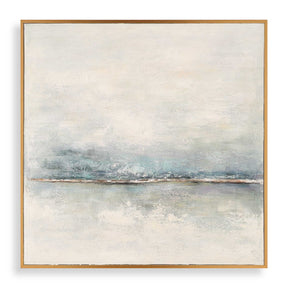 Foggy Morning Abstract Art - Light Brown by Uttermost - View 1