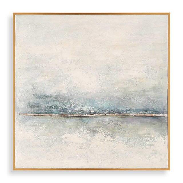 Foggy Morning Abstract Art - Light Brown by Uttermost - View 1
