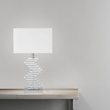 Crystal Two Tone Paved Table Lamp // 1 Light  | Finesse