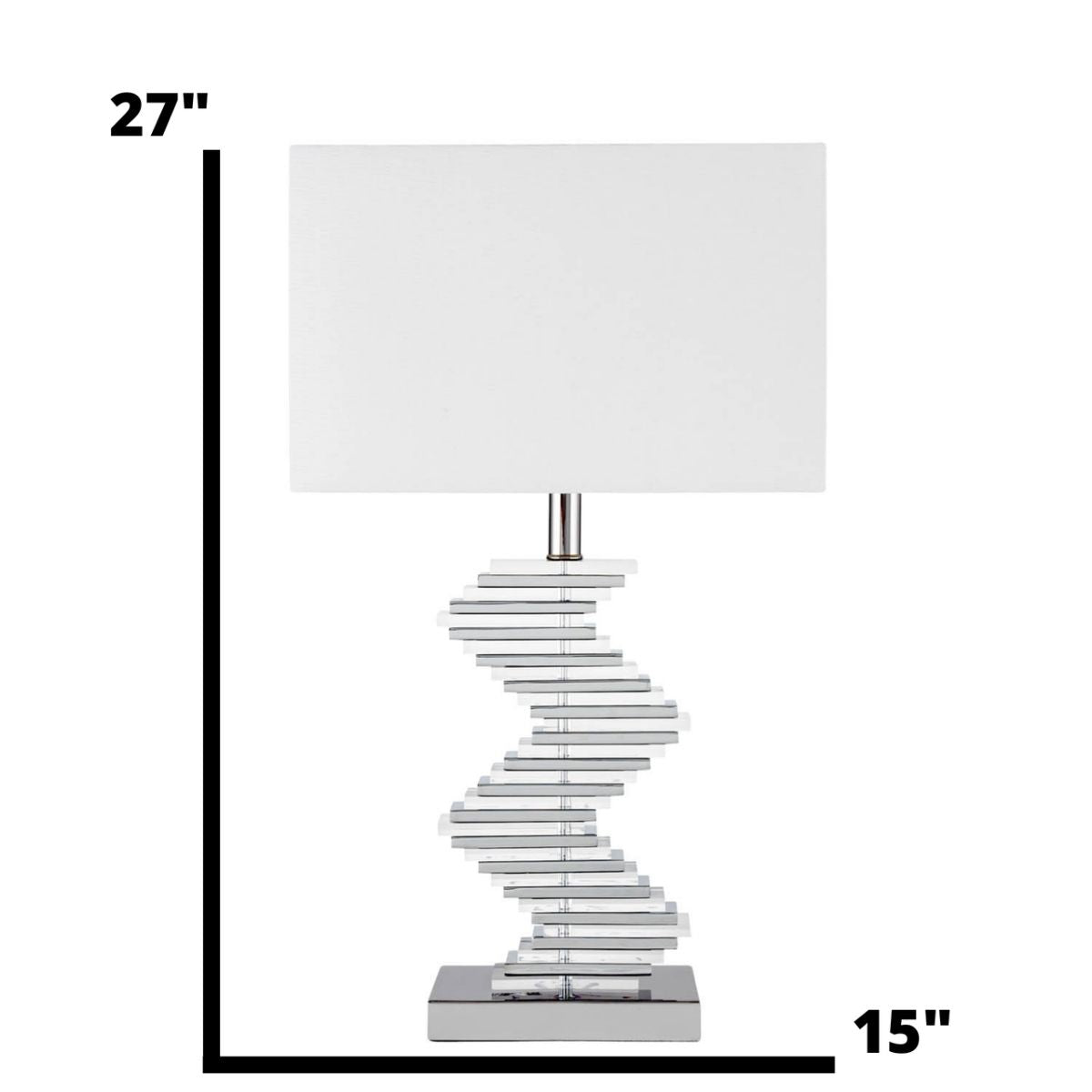 Crystal Two Tone Paved Table Lamp // 1 Light  | Finesse