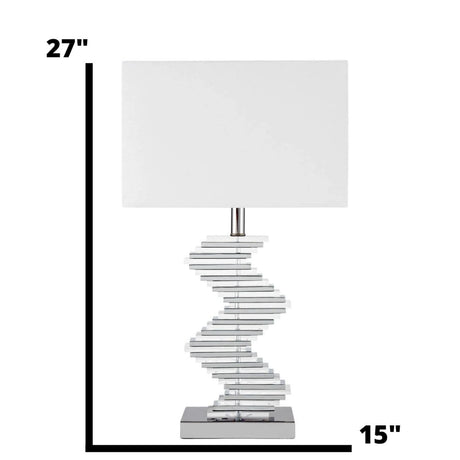 Crystal Two Tone Paved Table Lamp // 1 Light  | Finesse - sold by Home Elegance USA