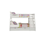 Acme - Jason Twin/Full Bunk Bed W/Trundle & Storage 37105 White Finish