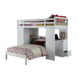 Acme - Freya Twin Loft Bed W/Storage 37145 White Finish