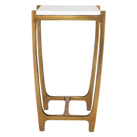 Affinity White Marble Accent Table by Uttermost - View 4