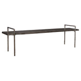 Chandos Wooden Bench - Dark Gray by Uttermost - View 3