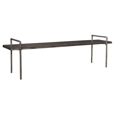 Chandos Wooden Bench - Dark Gray by Uttermost - View 3