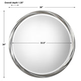Orion Round Mirror - Silver by Uttermost - View 6