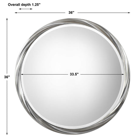 Orion Round Mirror - Silver by Uttermost - View 6