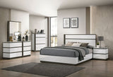 Birsfelden - 5 Piece Queen Bedroom Set With Chest - White / Metallic Gray | Home Elegance USA