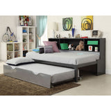 Acme - Renell Twin Bed W/Trundle & Storage 37225T Black & Silver Finish