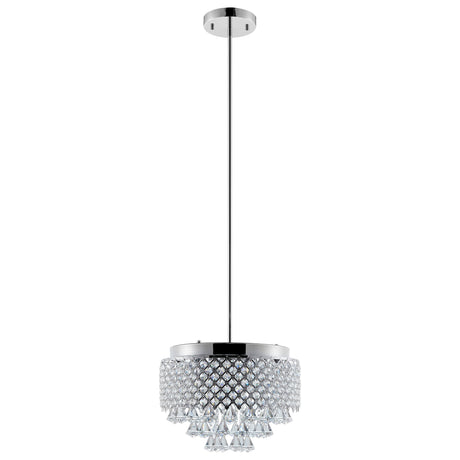 Cinderella Crystal Round Chandelier Pendant // Chrome  | Finesse - sold by Home Elegance USA