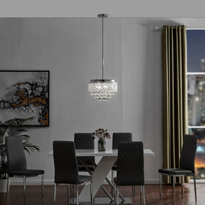 Cinderella Crystal Round Chandelier Pendant // Chrome  | Finesse - sold by Home Elegance USA