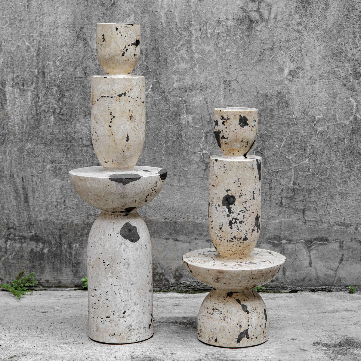 Nouveau Tower Sculptures (Set of 2) - White by Uttermost - View 2