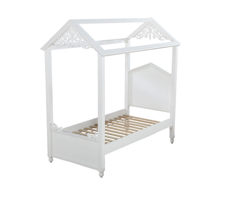 Acme - Rapunzel Twin Bed 37350T White Finish