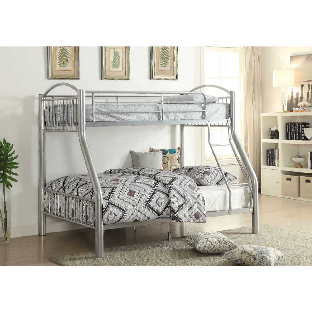 Acme - Cayelynn Twin/Full Bunk Bed 37380SI Silver Finish