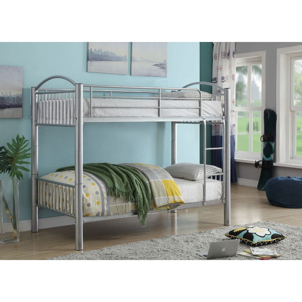 Acme - Cayelynn Twin/Twin Bunk Bed 37385SI Silver Finish