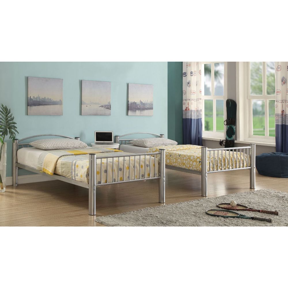 Acme - Cayelynn Twin/Twin Bunk Bed 37385SI Silver Finish