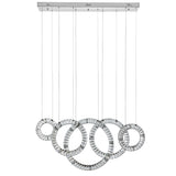 5 Hoop Crystal Progression Chandelier // Chrome  | Finesse -  Home Elegance USA