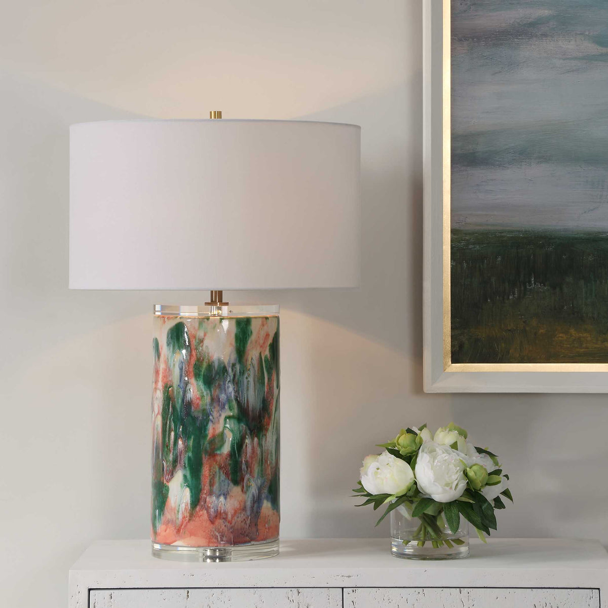 Verdant Multi-Colored Table Lamp - Green by Uttermost - View 2