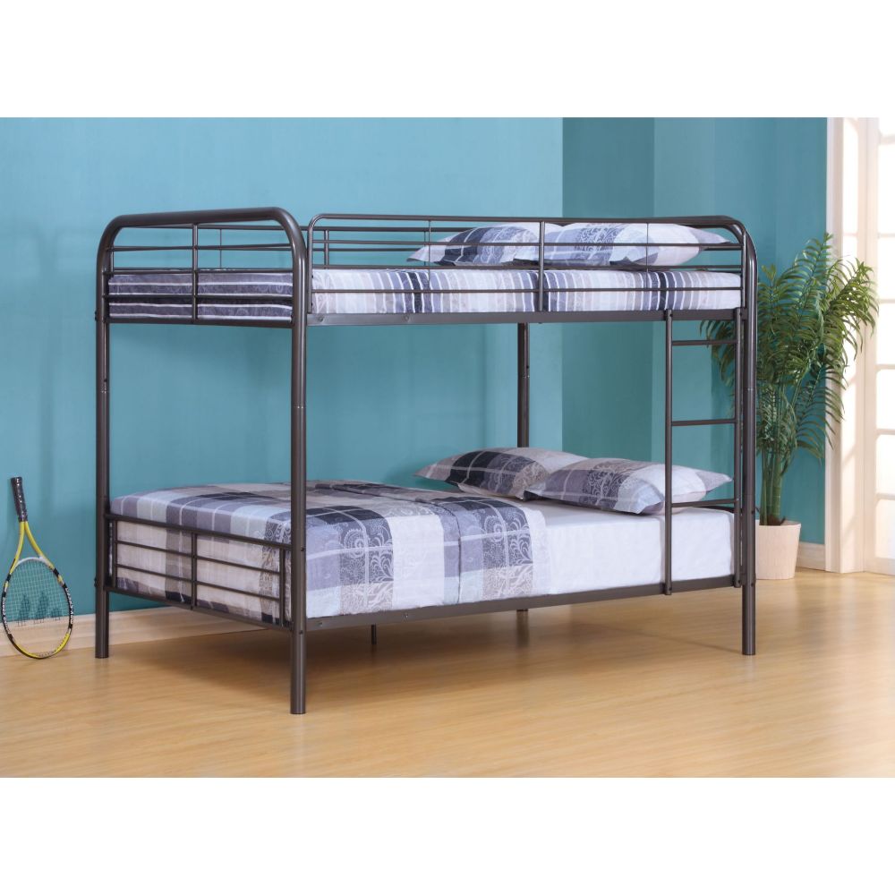 Bristol Full/Full Bunk Bed 37435 Gunmetal Finish | Acme - 37435 - Home Elegance USA - 1