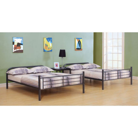 Bristol Full/Full Bunk Bed 37435 Gunmetal Finish | Acme | Home Elegance USA