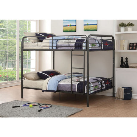 Acme - Bristol Full/Full Bunk Bed 37435 Gunmetal Finish