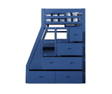 Acme - Jason II Twin Loft Bed W/Storage 37455 Navy Blue Finish
