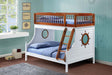 Acme - Farah Twin/Full Bunk Bed 37600 Oak & White Finish