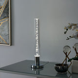 Acrylic Cylinder with Touch Switch Table Lamp // 1 Light  | Finesse - Home Elegance USA