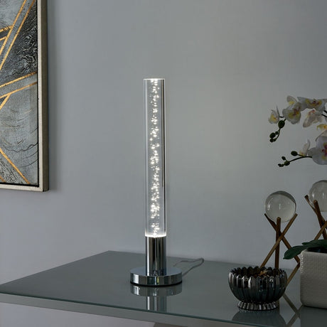 Acrylic Cylinder with Touch Switch Table Lamp // 1 Light  | Finesse - Home Elegance USA