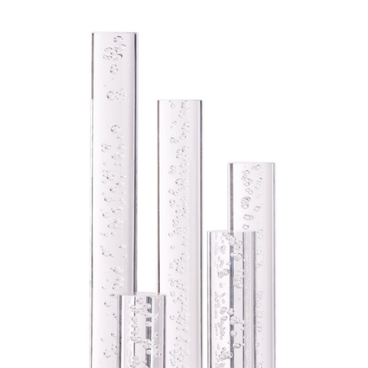 5 Acrylic Cylinder Table Lamp // Chrome  | Finesse