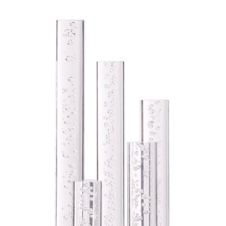 5 Acrylic Cylinder Table Lamp // Chrome  | Finesse - sold by Home Elegance USA