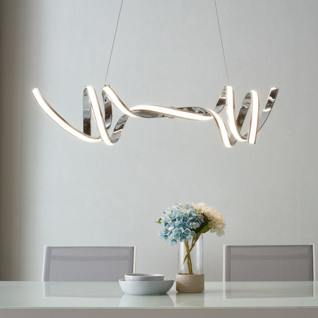 Munich LED Horizontal Chandelier // Chrome  | Finesse -  Home Elegance USA