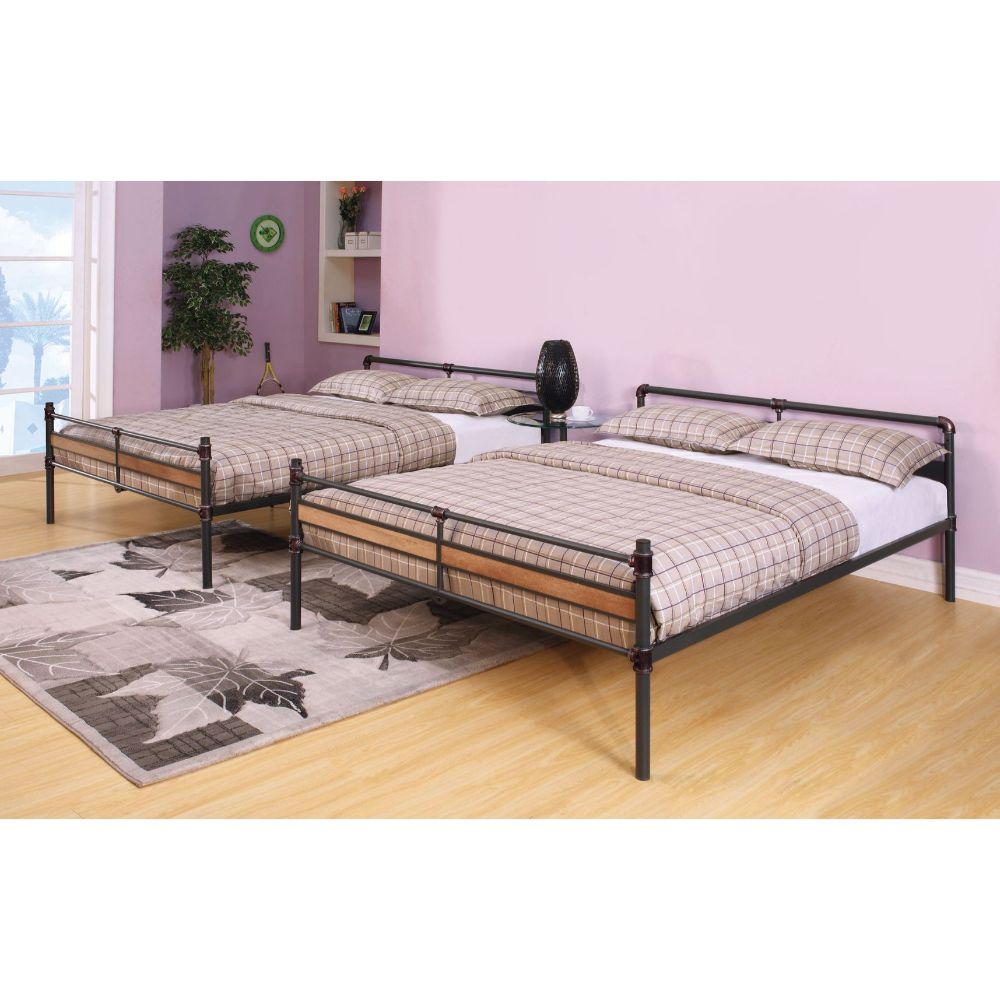 Brantley II Double Queen Bunk Bed 37730 Sandy Black & Dark Bronze Hand - Brushed Finish | Acme - 37730 - Home Elegance USA - 3