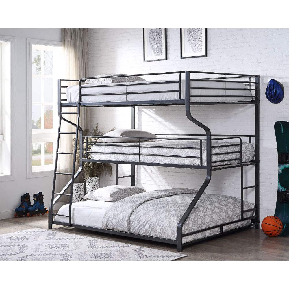 Caius II Full/Twin/Queen Bunk Bed 37795 Gunmetal Finish | Acme - 37795 - Home Elegance USA - 1