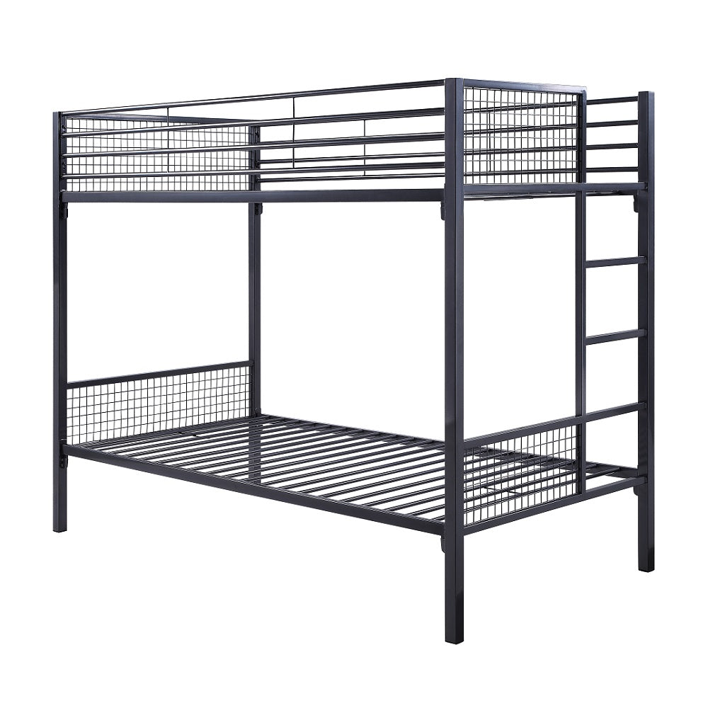 Acme - Gelsey Twin Bunk Bed 37800 Sandy Black Finish