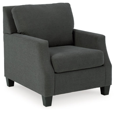 Ashley Charcoal Bayonne Chair - Chenille