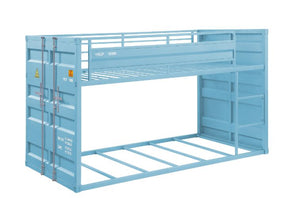Cargo Twin/Twin Bunk Bed 37810 Aqua Finish | Acme | Home Elegance USA