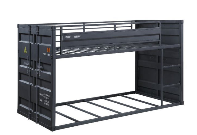 Cargo Twin/Twin Bunk Bed 37815 Gunmetal Finish | Acme - 37815 - Home Elegance USA - 1