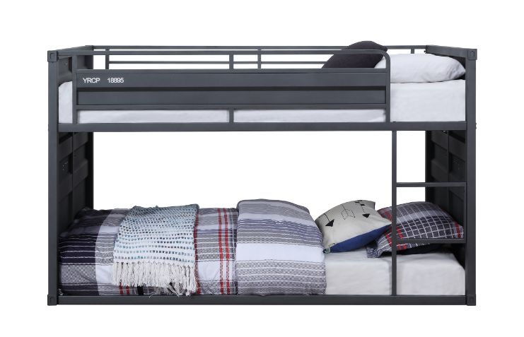 Cargo Twin/Twin Bunk Bed 37815 Gunmetal Finish | Acme - 37815 - Home Elegance USA - 2