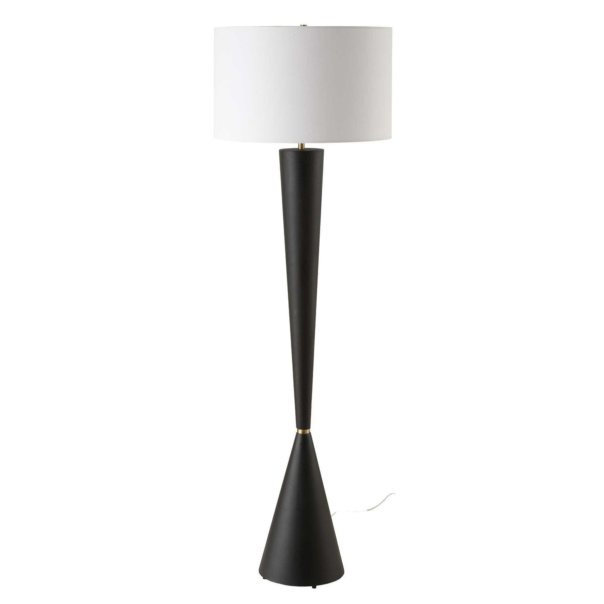 Layla Black Tapered Floor Lamp by Uttermost - View 4