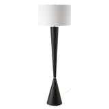 Layla Black Tapered Floor Lamp by Uttermost - View 4