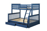 Acme - Haley II Twin/Full Bunk Bed W/Storage 37865 Navy Blue Finish